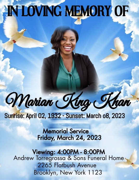 Funeral Announcement flyer,simple modern Template PosterMyWall